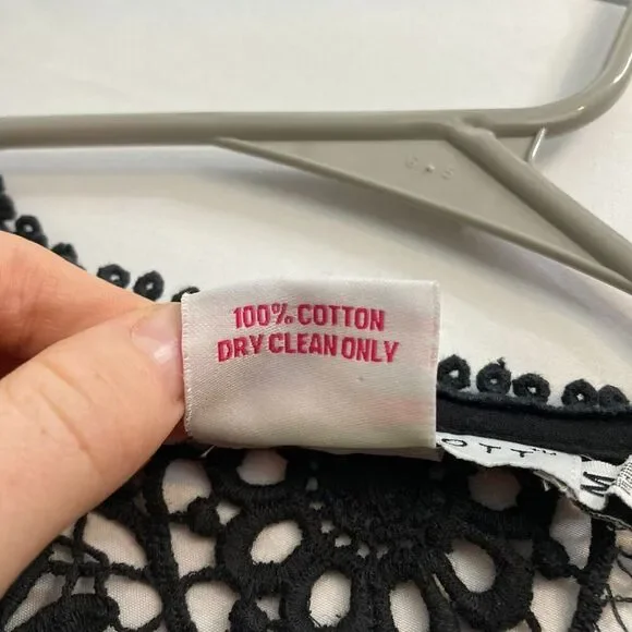 Gretchen Scott Women's Black Dark Floral Lace Fall Tunic Top Size M Boho Goth - Picture 5 of 10